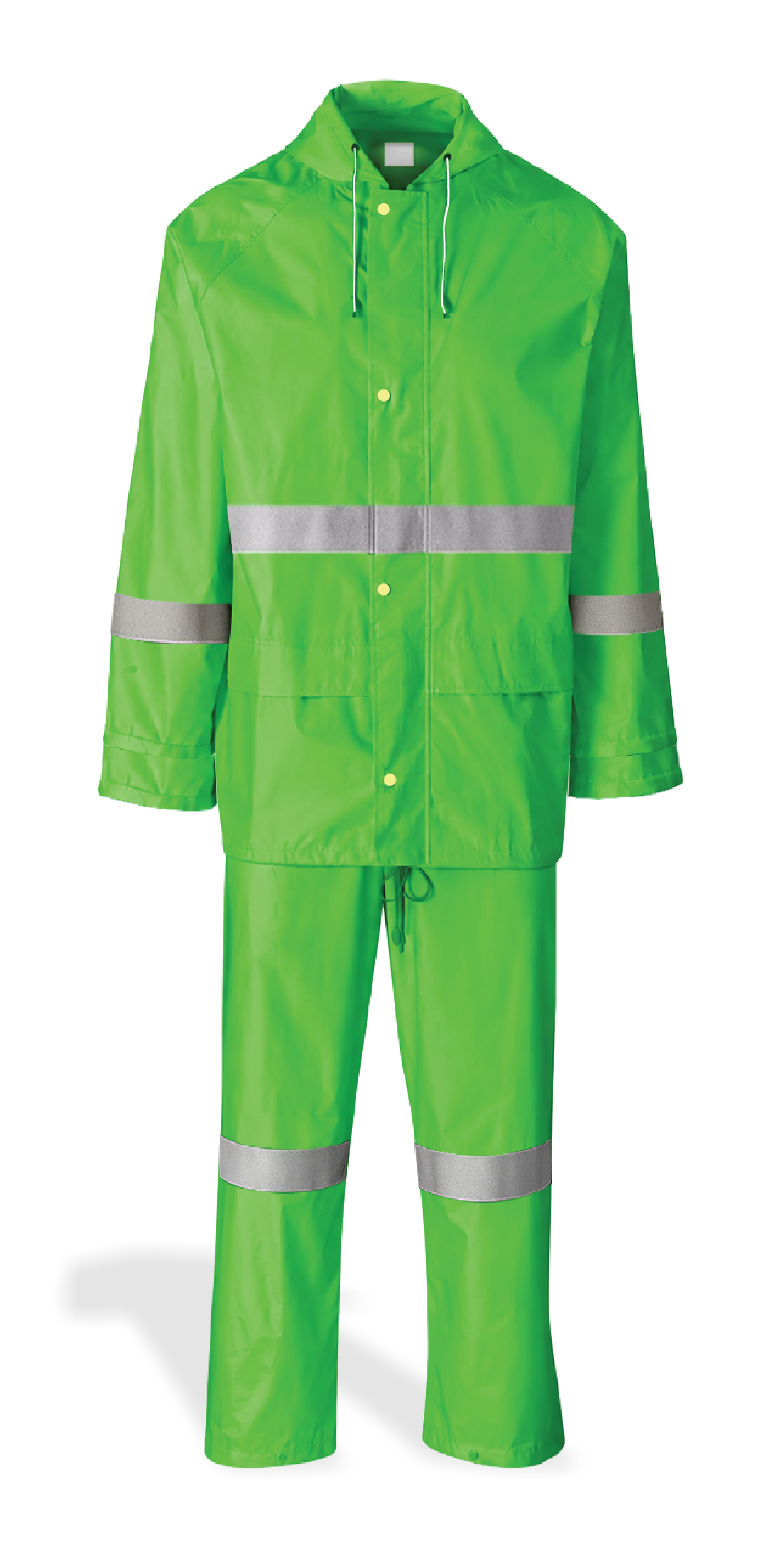 2 PIECE RUBBERISED RAINCOAT WITH REFLECTIVE TAPE S - G. Fox