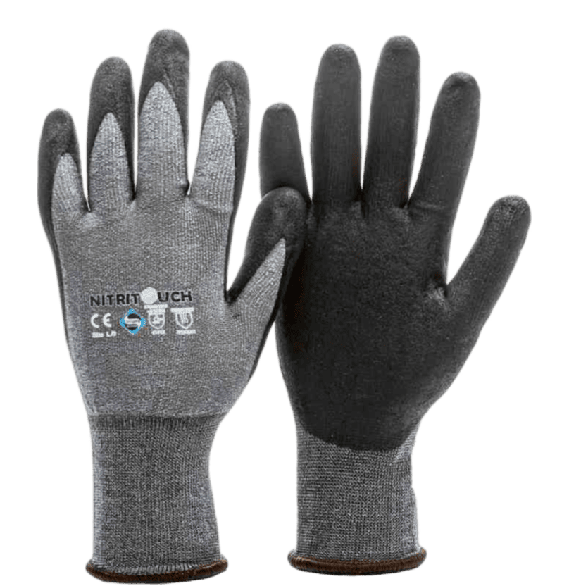 NOCHINO#2.GLOSS BLACK×GREY GREENTOD.GREY GLOVE NYLON NITRITOUCH L - G. Fox