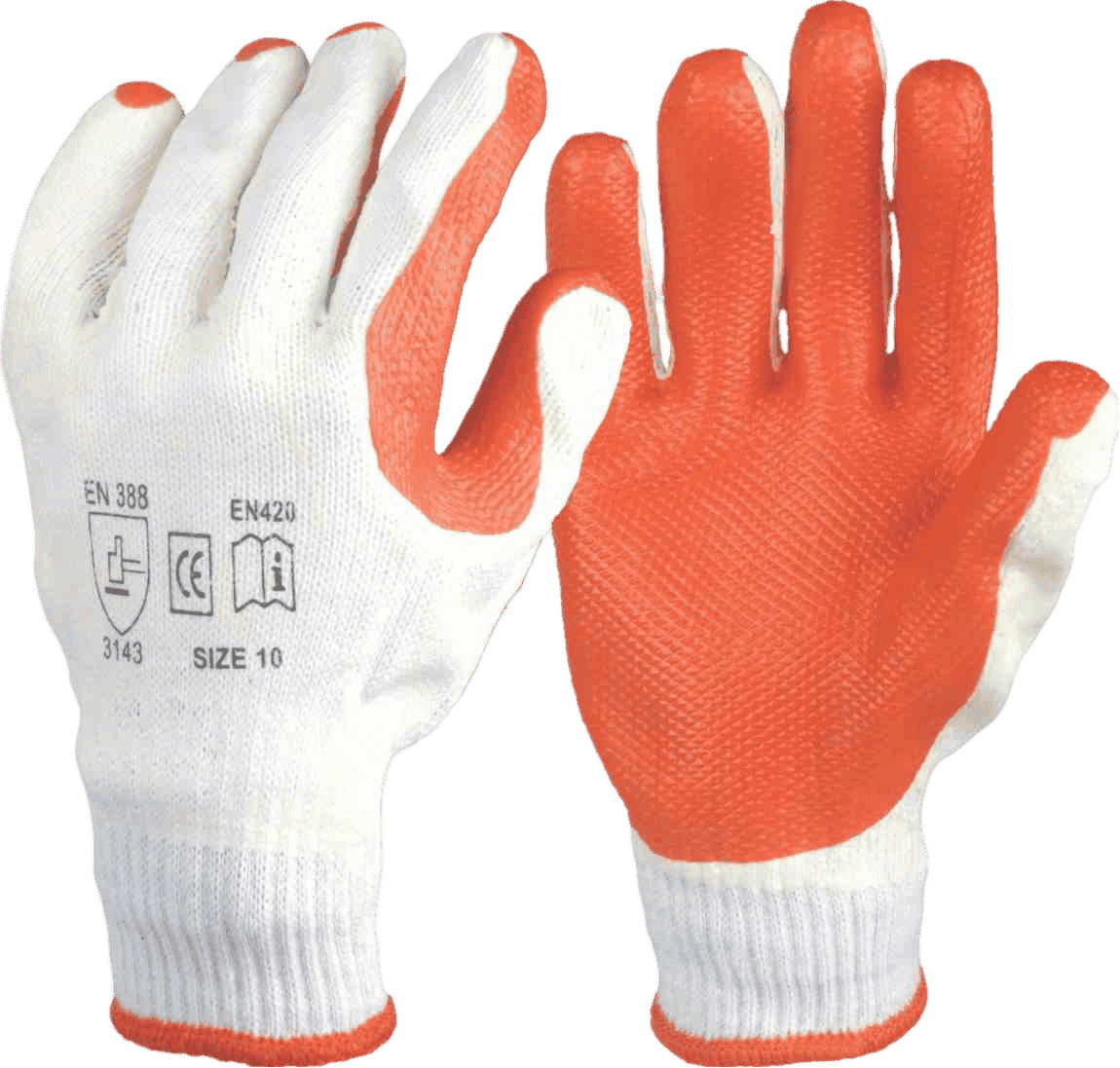 GLOVE C/FISH RUBB LINER ORANGE - G. Fox