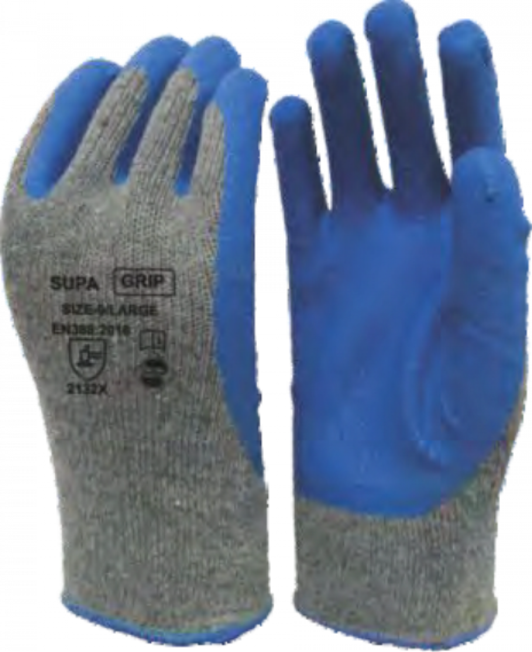 GLOVE SUPAGRIP LATEX BLUE XL - G. Fox