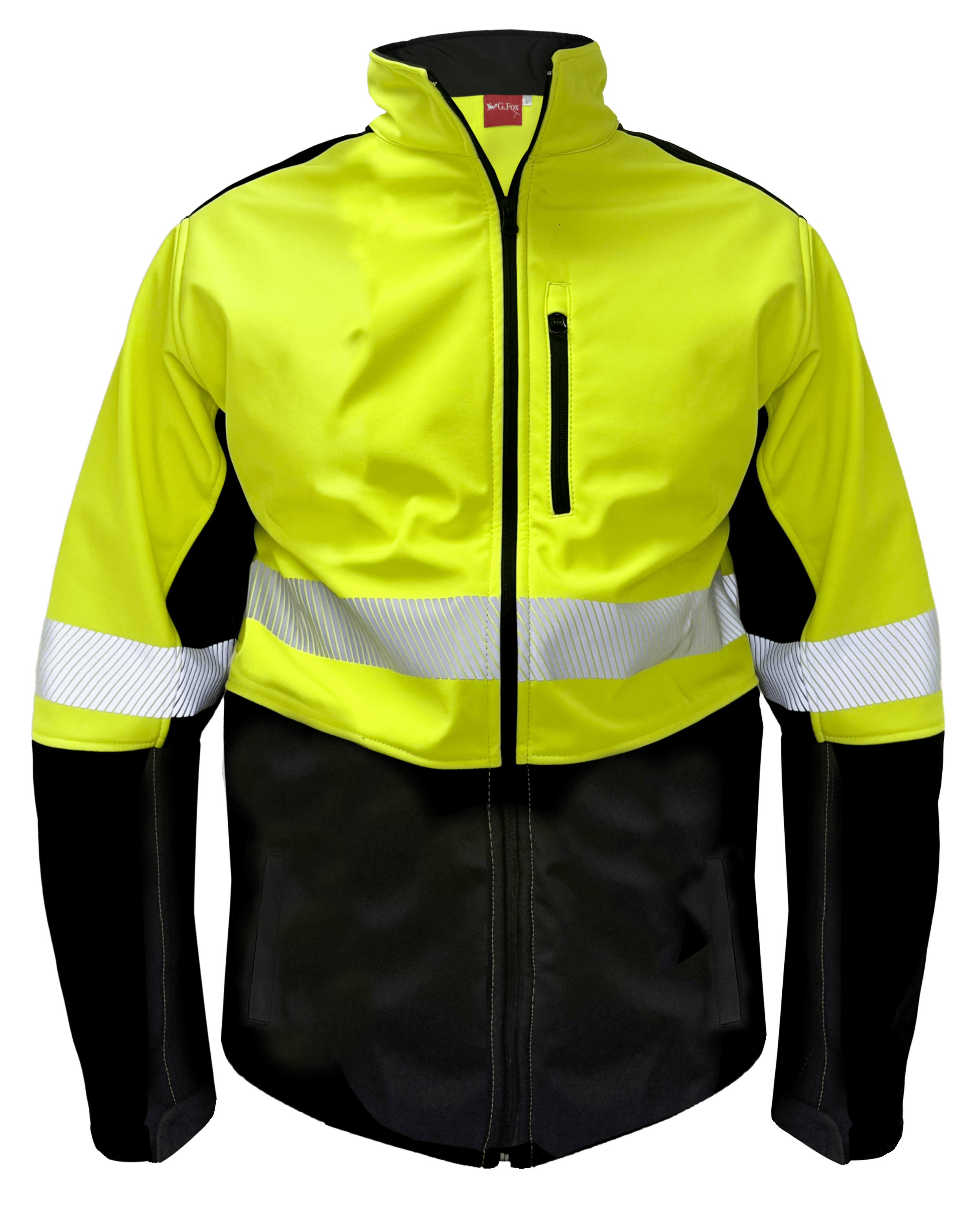 HI VIZ SOFT SHELL JACKET LIME/BLACK 2XL - G. Fox