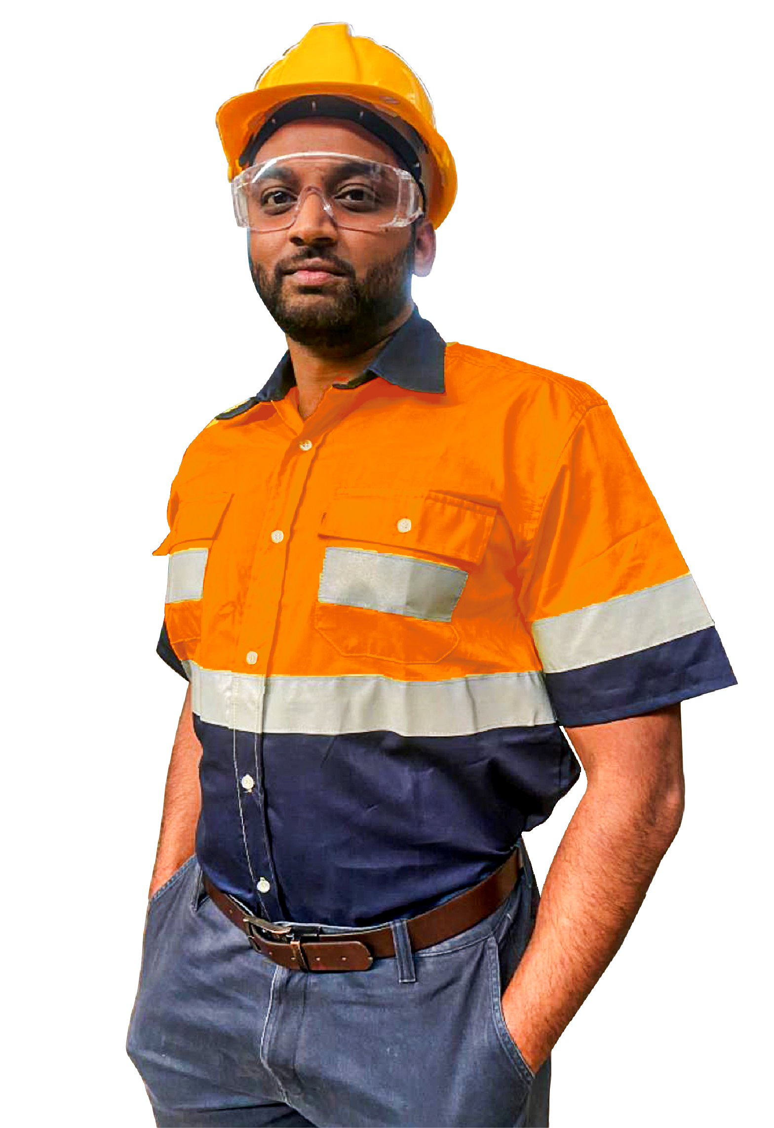 HIGH-VISIBILITY YELLOW SHORT SLEEVE WORK SHIRT S - G. Fox