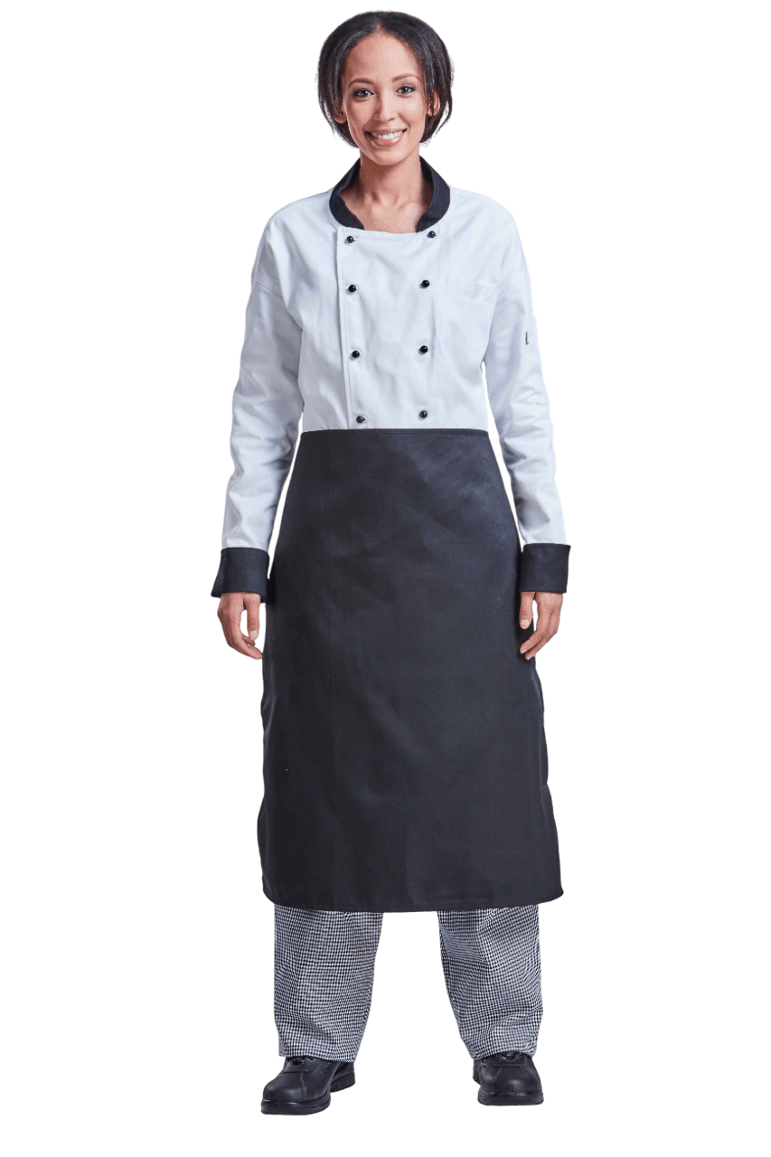 APRON P/C FULL WITH BIB BLACK - G. Fox